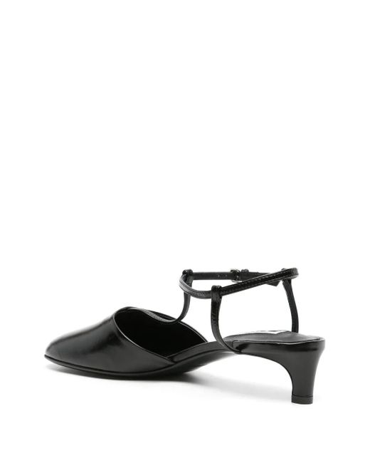 Jil Sander Black T-Bar Slingback