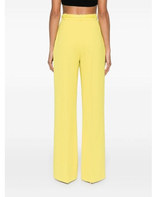 Pantalones de vestir con cinturón Elisabetta Franchi de color Yellow