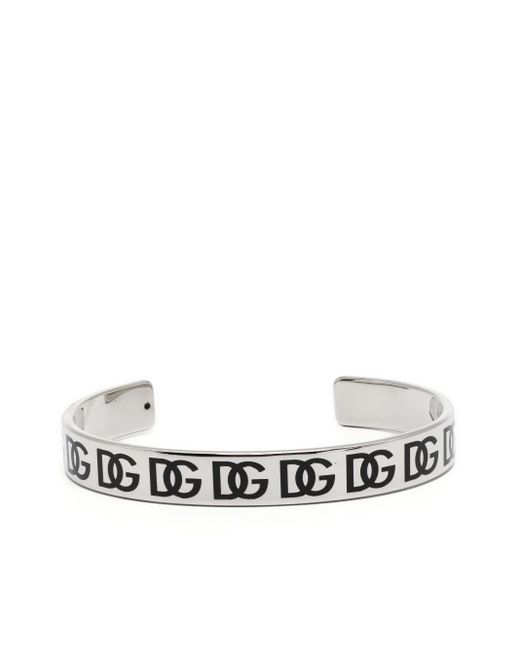 Bracelet à logo DG gravé Dolce & Gabbana pour homme en coloris Blanc | Lyst