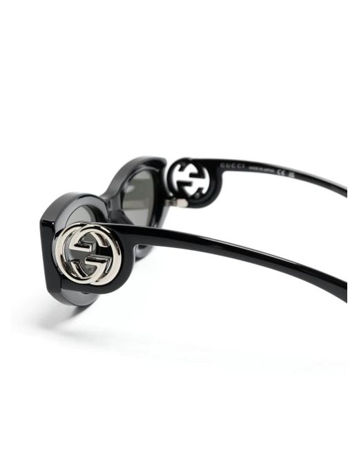 Gucci Gray Interlocking G Cat-Eye Sunglasses