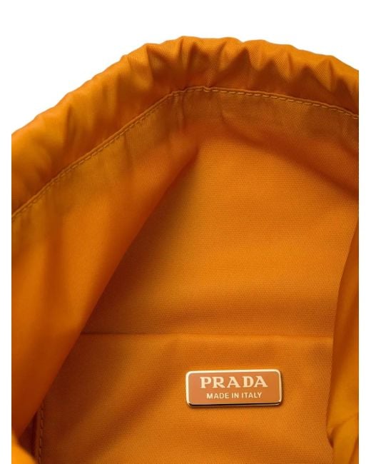 Prada Clutch Met Trekkoord in het Orange