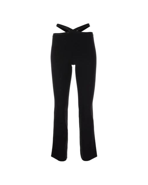 T By Alexander Wang Black Criss-Cross Waist Leggings