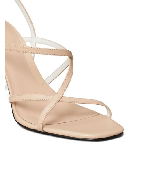 Tory Burch White Strappy High-Heel Sandals