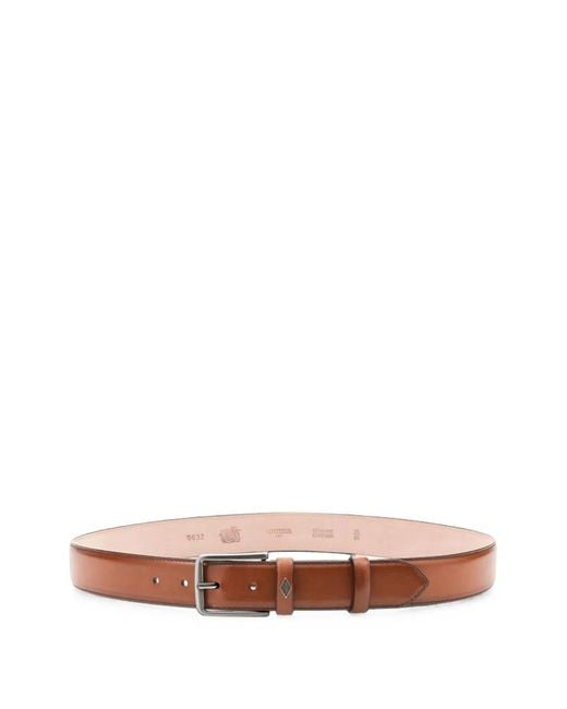 Lottusse Pink Belt Buckle-Fastening Leather Belt for men