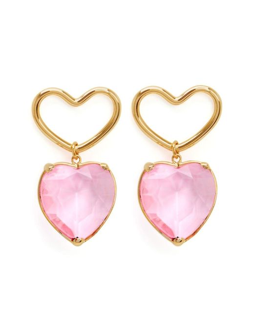 Orecchini con pendente a cuore di Nina Ricci in Pink