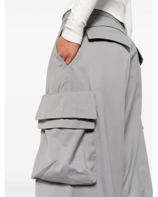 Pantalones cargo con logo estampado Y-3 de color Gray