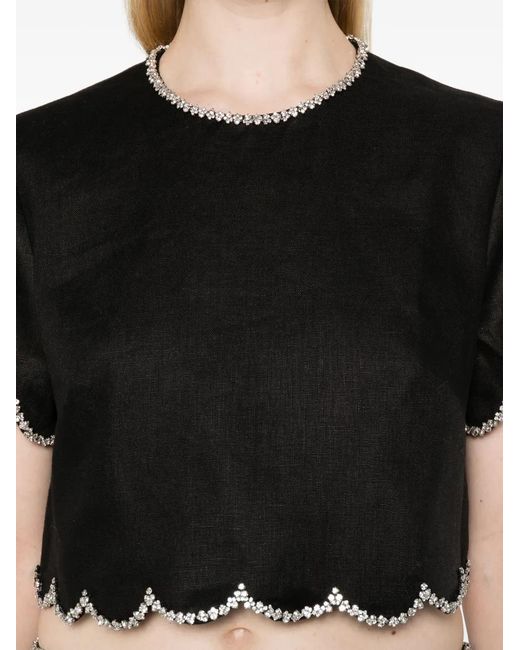Zimmermann Black Crush Tops