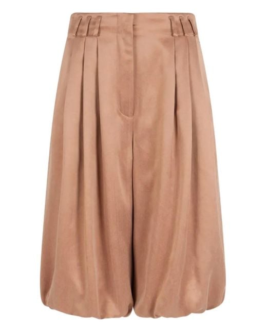 Giorgio Armani Brown Pleated Shorts