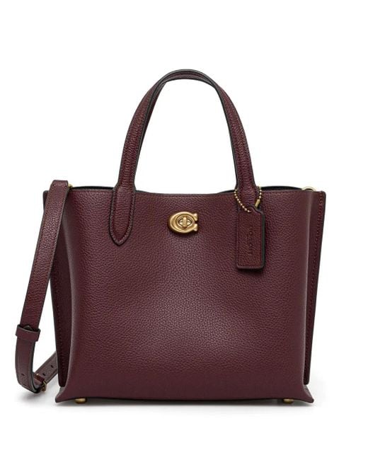 COACH Purple Willow 25 Tote Bag