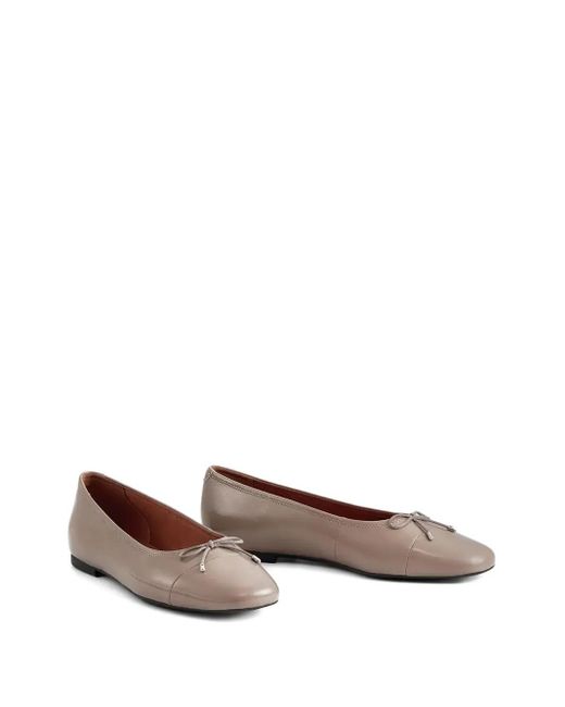 Vagabond Brown Jolin Bow-Detail Round Toe Flats