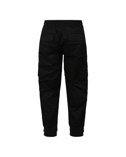 Gcds Black Drawstring Cargo Pants for men