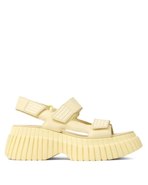 Camper Natural Bcn Leather Touch-Strap Sandals