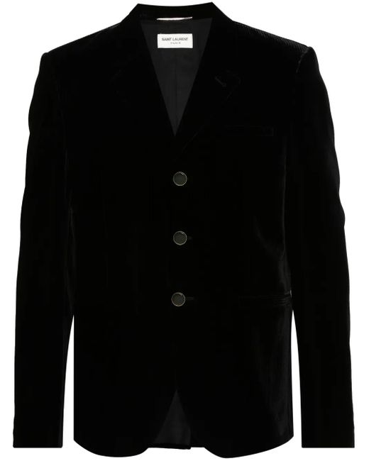 Saint Laurent Black Velour Blazer for men