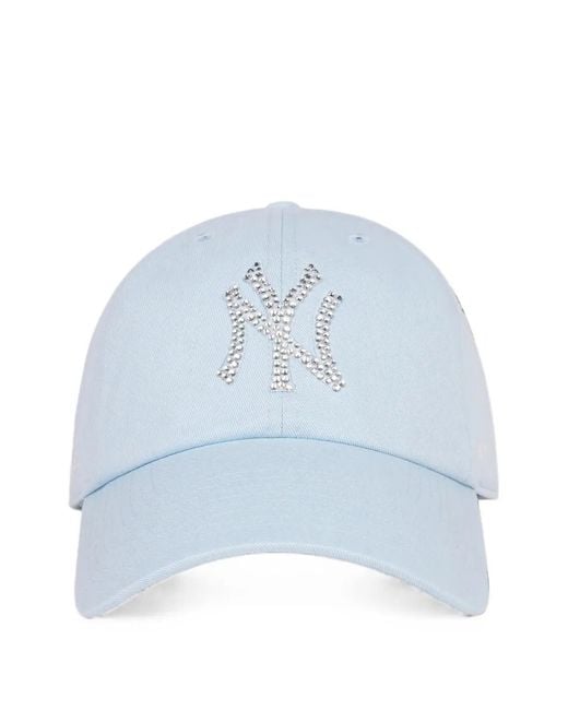 Sporty & Rich Blue Yankees Kristal Crystal-Embellished Cap