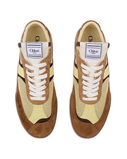 Chloé Brown Panelled Sneakers