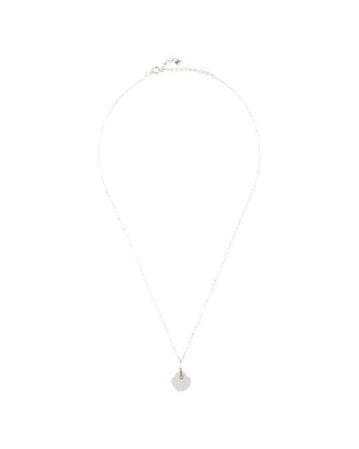 Mateo White Shell-Motif Diamond And Quartz Necklace