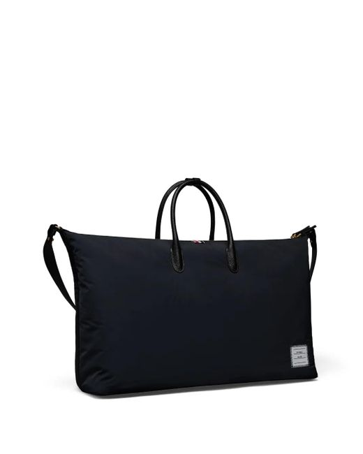 Thom Browne Blue Logo-Patch Bag