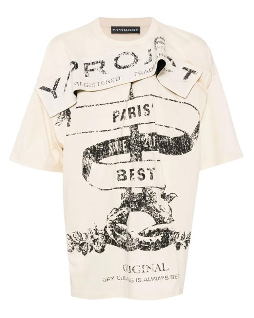 T-Shirt Evergreen Paris di Y. Project in Natural