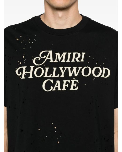 Amiri Black Hollywood Cafe Mini Tee For for men