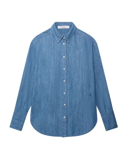 Another Tomorrow Blue Chambray Shirt