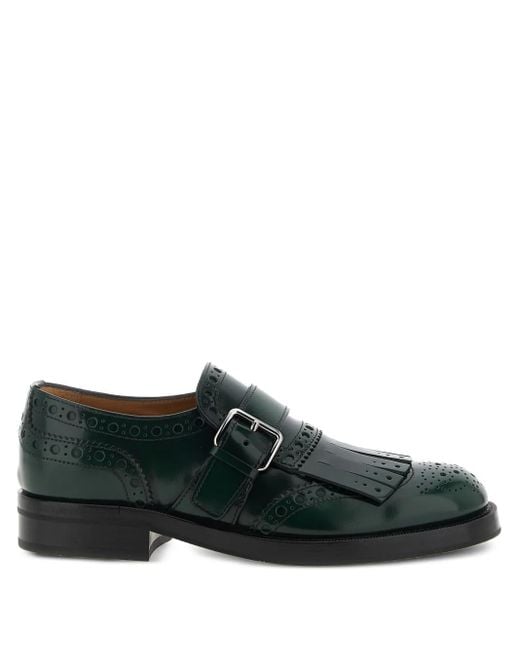 Church's Black Fringe Brogue Buckle Shoes