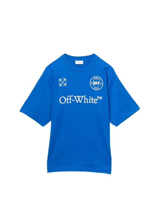 Off-White c/o Virgil Abloh Blue Arrow-Print T-Shirt