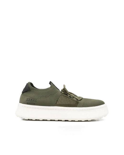 Cult Green Blackstar 4498 Ribbed-Knit Lace-Up Sneakers for men
