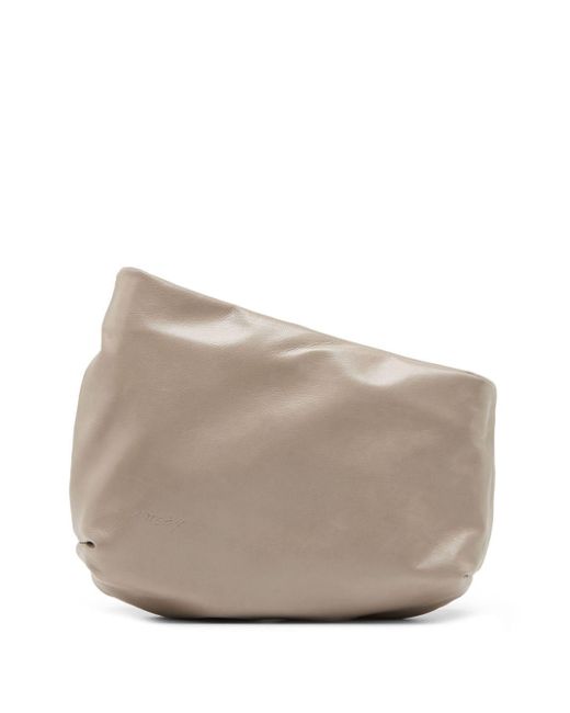 Marsèll Gray Fastamino Leather Clutch Bag