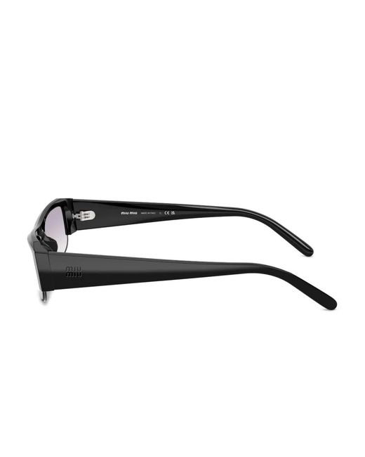 Miu Miu Black B07S Rectangle-Frame Sunglasses