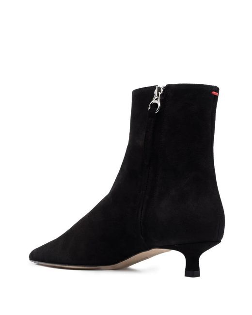 Aeyde Black Pointed-Toe Boots