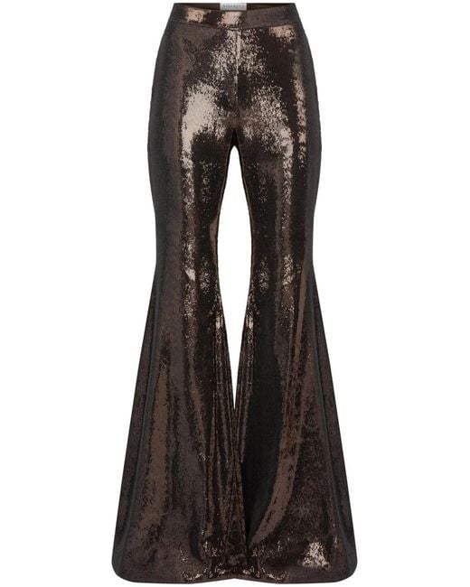 Nina Ricci Black Sequin-Embellished Flared Trousers