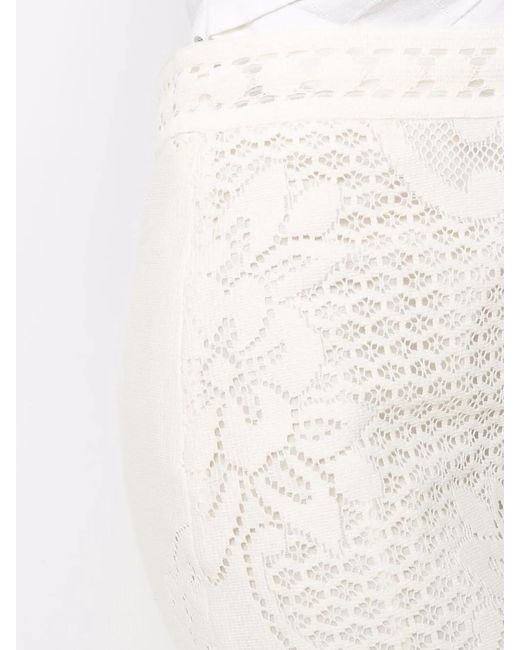Valentino Garavani Multicolor High-Waisted Heavy Lace Skirt