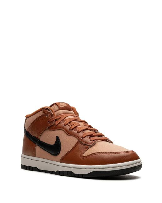 Nike Brown Dunk Mid "Amber" Sneakers for men