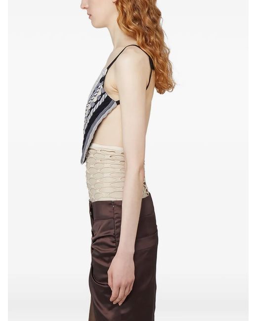 Section 8 Gray Intarsia V-Neck Top
