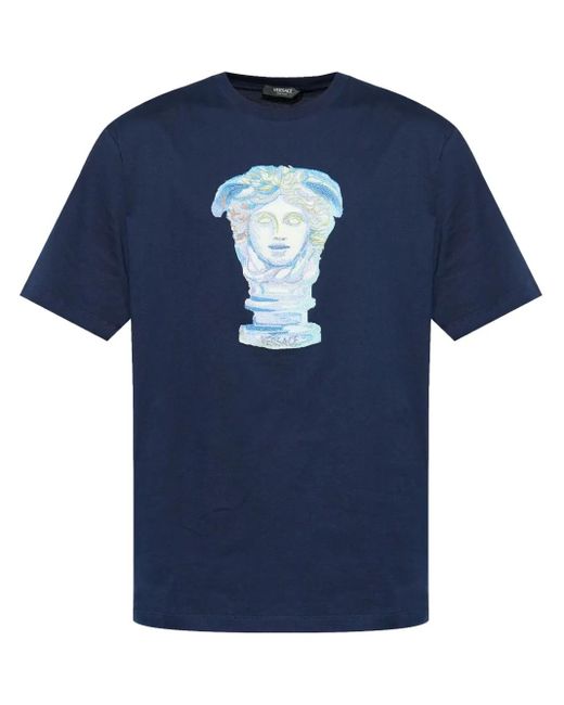 Versace Medusa T-Shirt in Blue für Herren