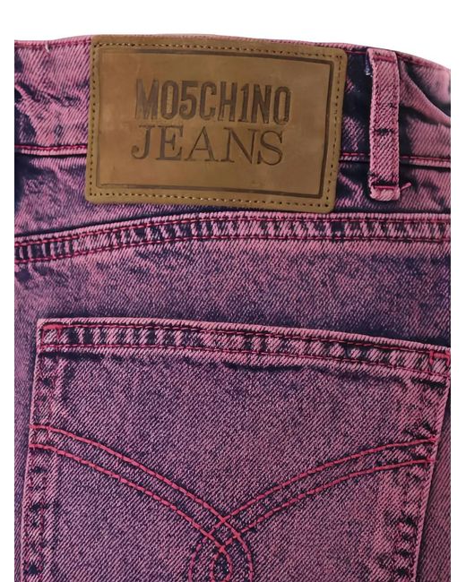 Moschino Purple Frayed Trousers