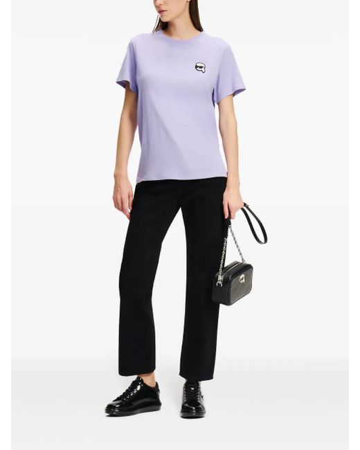 Karl Lagerfeld Purple Ikon T-Shirt