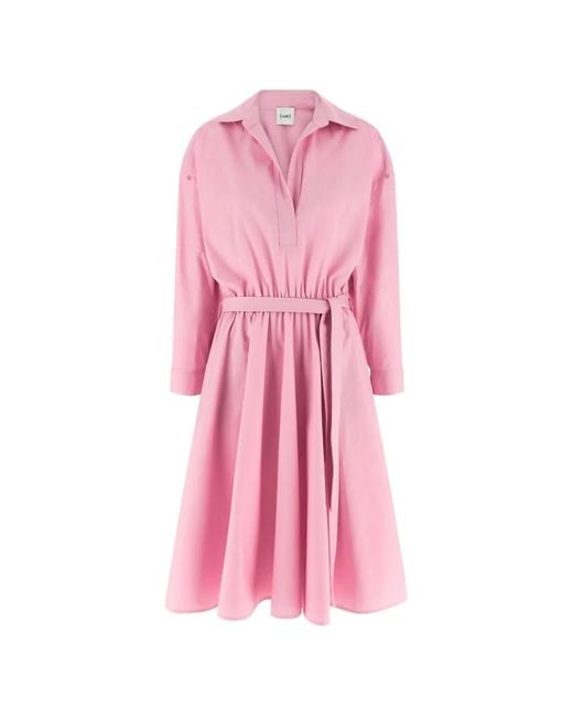 Nude Pink Short-Sleeve Midi Dress