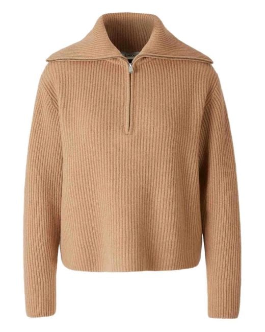 Jonathan Simkhai Zip-neck Sweater Brown