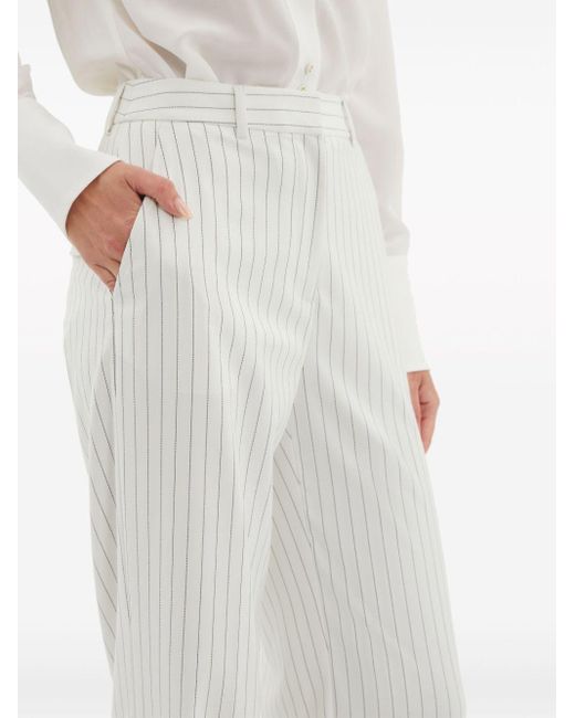 Rebecca Vallance White Cedric Pinstripe-pattern Trousers