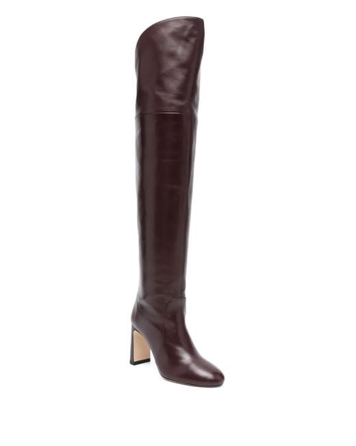 Stuart Weitzman Brown 90Mm Block-Heel Over-The-Knee Boots