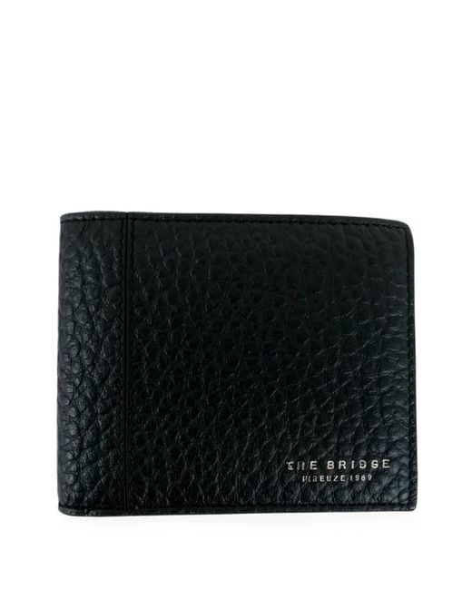 The Bridge Black Grained Leather Wallet