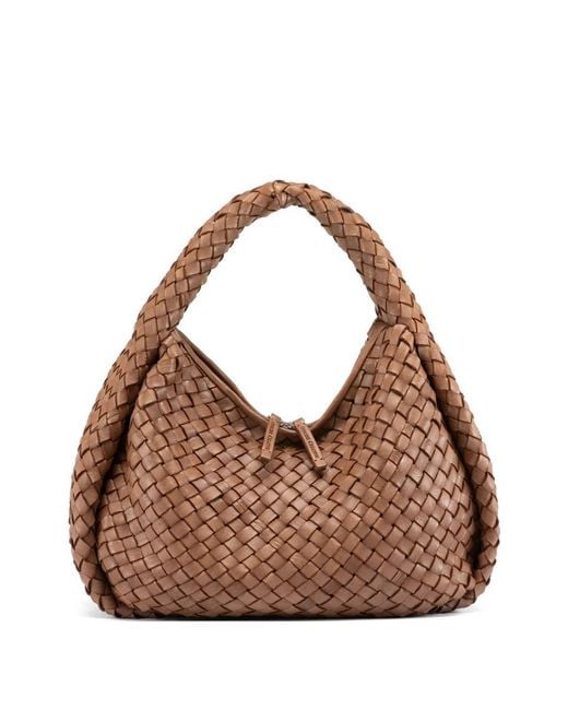 Officine Creative Brown Bolina 148 Woven Leather Bag