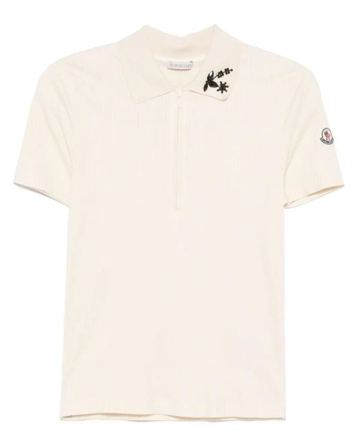 Moncler ビーズ ポロシャツ Natural