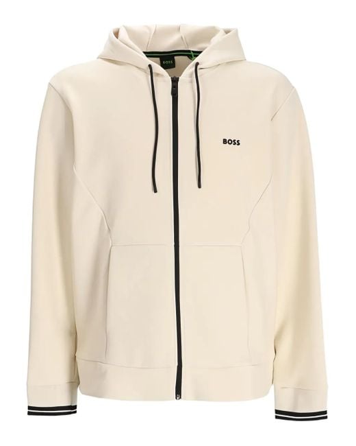 Boss Natural Zone Zip Hoodie for men