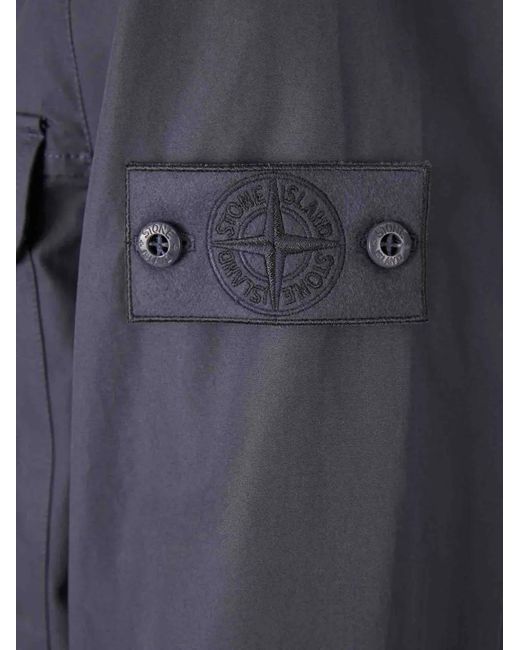 Chaqueta Con Bolsillos Con Solapa Stone Island de hombre de color Blue