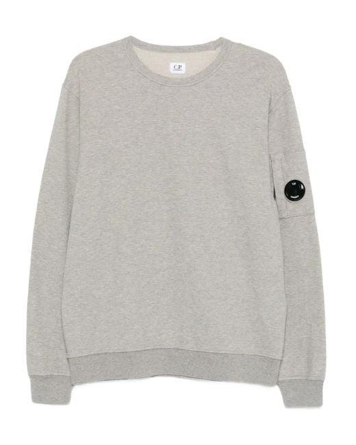 C P Company Gray Cotton Crewneck Sweatshirt for men
