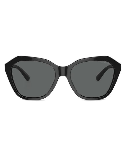 Emporio Armani Gray Cat-Eye Frame Sunglasses
