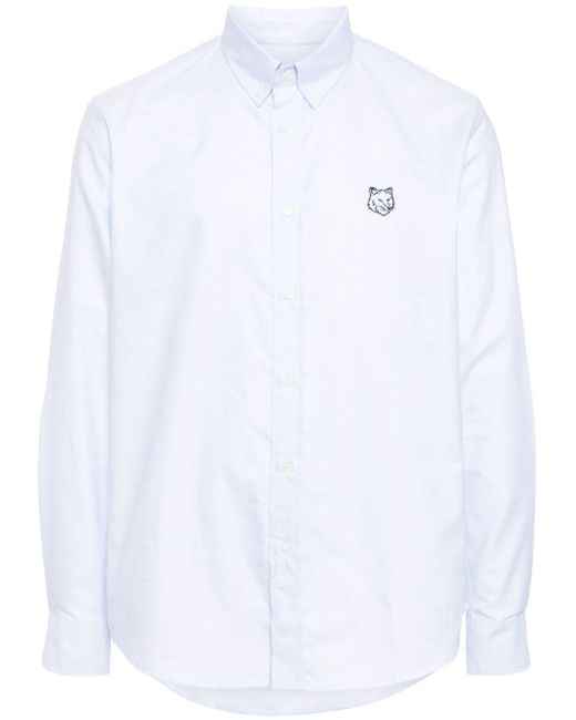 Maison Kitsuné Hemd mit Logo-Applikation in White für Herren
