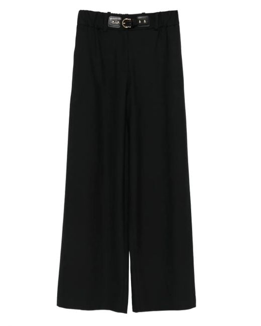 Maje Black Wide-Leg Suit Trousers